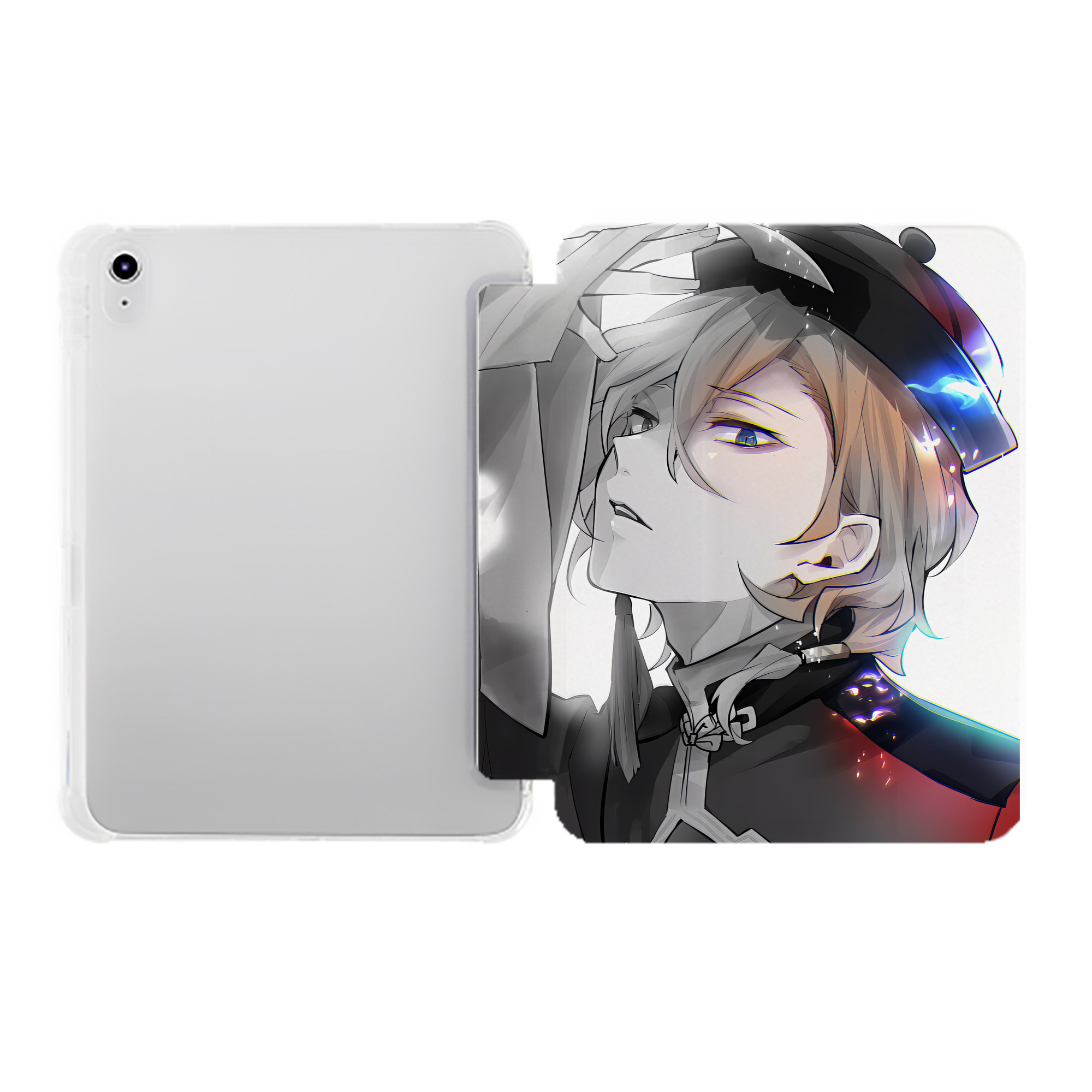 （画像用） 文豪ストレイドッグス Bungo Stray Dogs IPad ケース ペン収納付き 三つ折りスタンド PUレザー×シリコン 対応機種9.5/10.5/10.9インチ